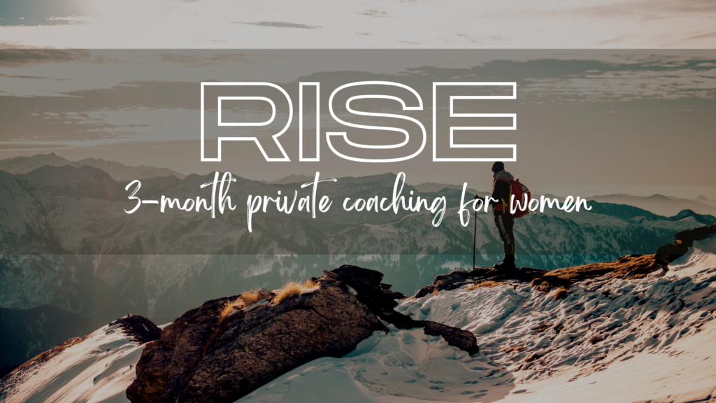 Rise 3-month private coaching program to teach you how to cultivate courage